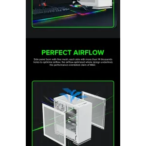 Корпус GAMEMAX Micro ATX без блока живлення ini Tower M60 White UA