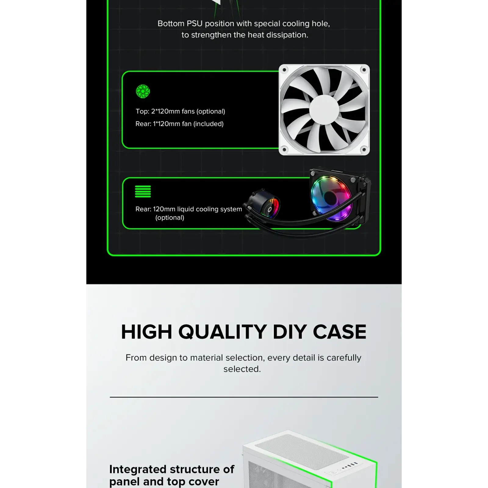 Корпус GAMEMAX Micro ATX без блока живлення ini Tower M60 White UA