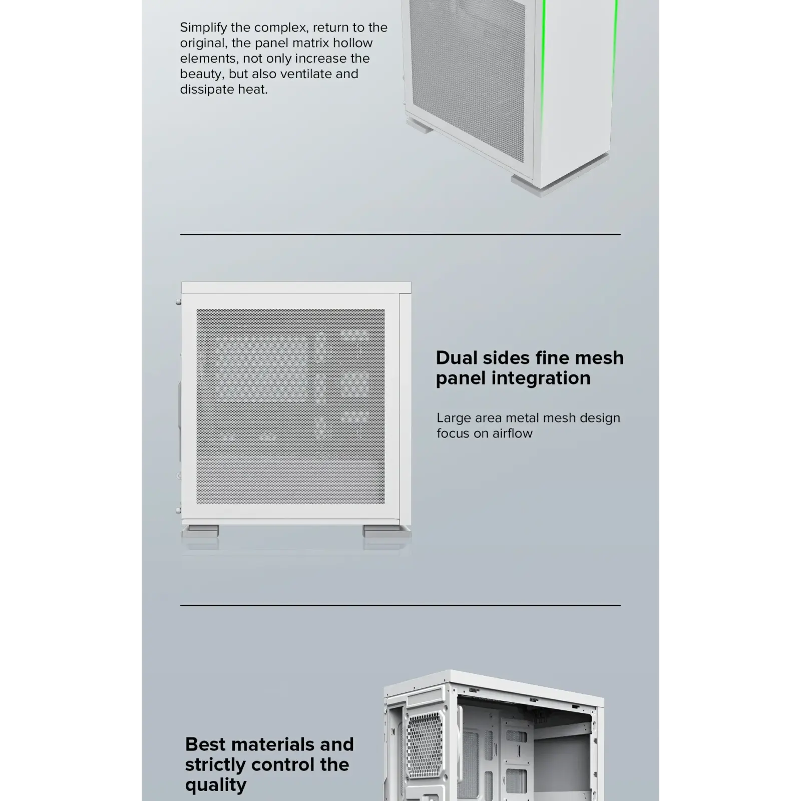 Корпус GAMEMAX Micro ATX без блока живлення ini Tower M60 White UA