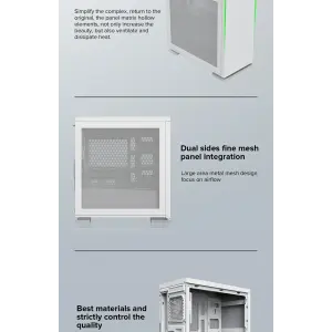 Корпус GAMEMAX Micro ATX без блока живлення ini Tower M60 White UA