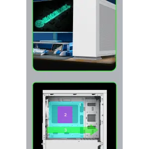 Корпус GAMEMAX Micro ATX без блока живлення ini Tower M60 White UA