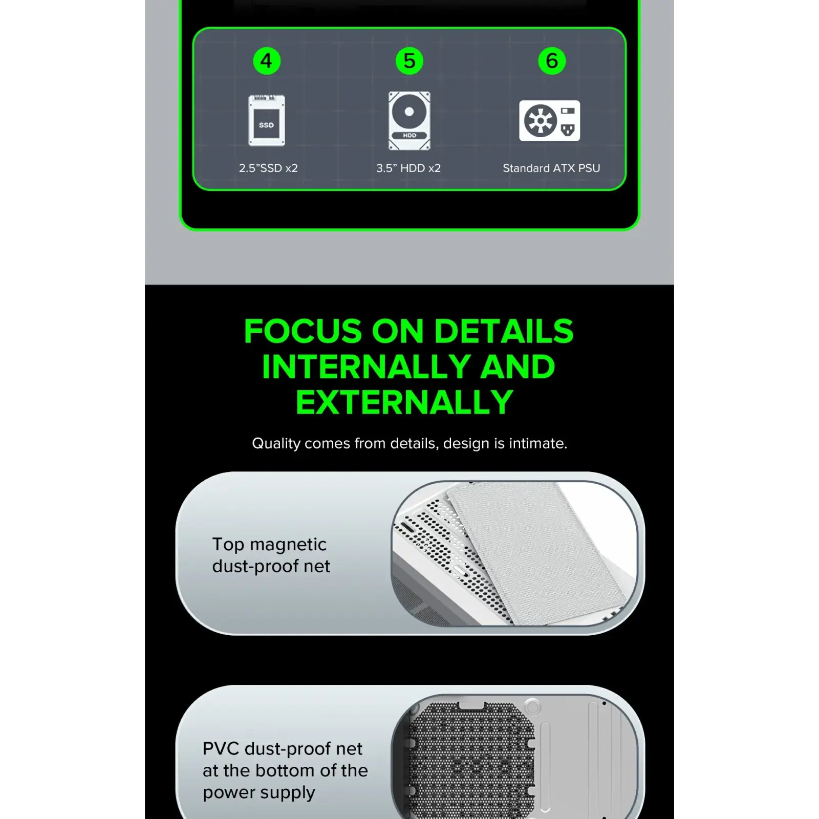 Корпус GAMEMAX Micro ATX без блока живлення ini Tower M60 White UA