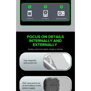 Корпус GAMEMAX Micro ATX без блока живлення ini Tower M60 White UA