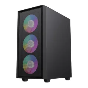 Корпус GAMEMAX Micro ATX без блока живлення, закалене скло Storm Black UA