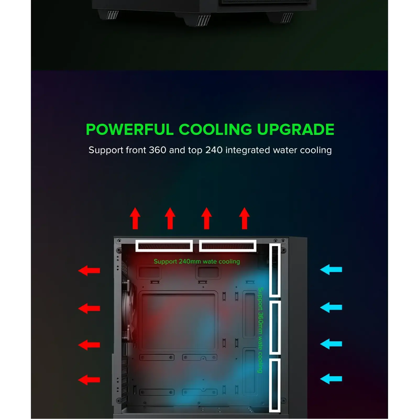 Корпус GAMEMAX Micro ATX без блока живлення, закалене скло Storm Black UA