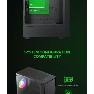 Корпус GameMax Storm Black Без БЖ UA
