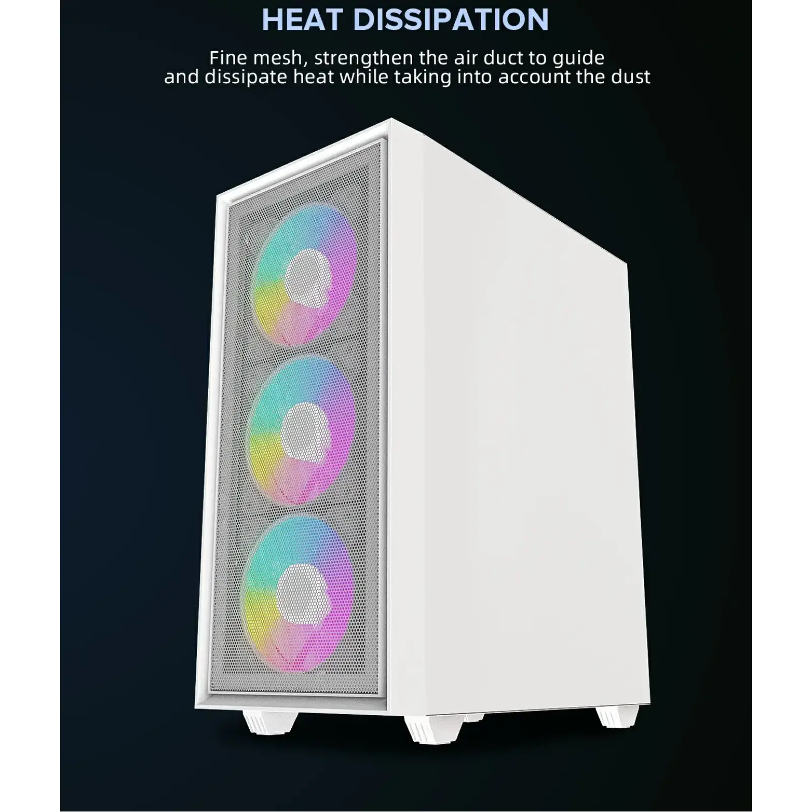 Корпус GAMEMAX Micro ATX без блока живлення, закалене скло Storm White UA