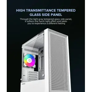 Корпус GAMEMAX Micro ATX без блока живлення, закалене скло Storm White UA