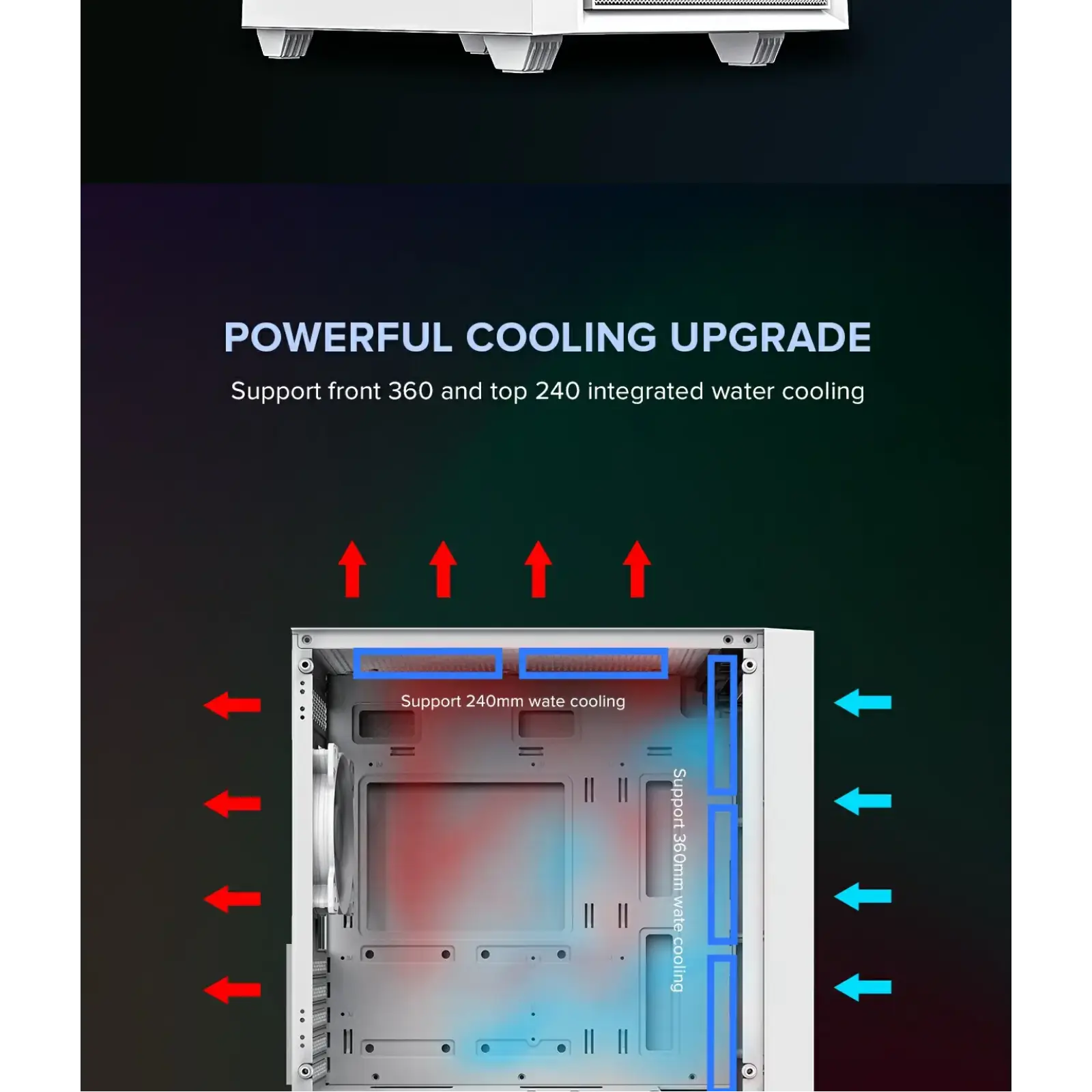 Корпус GAMEMAX Micro ATX без блока живлення, закалене скло Storm White UA