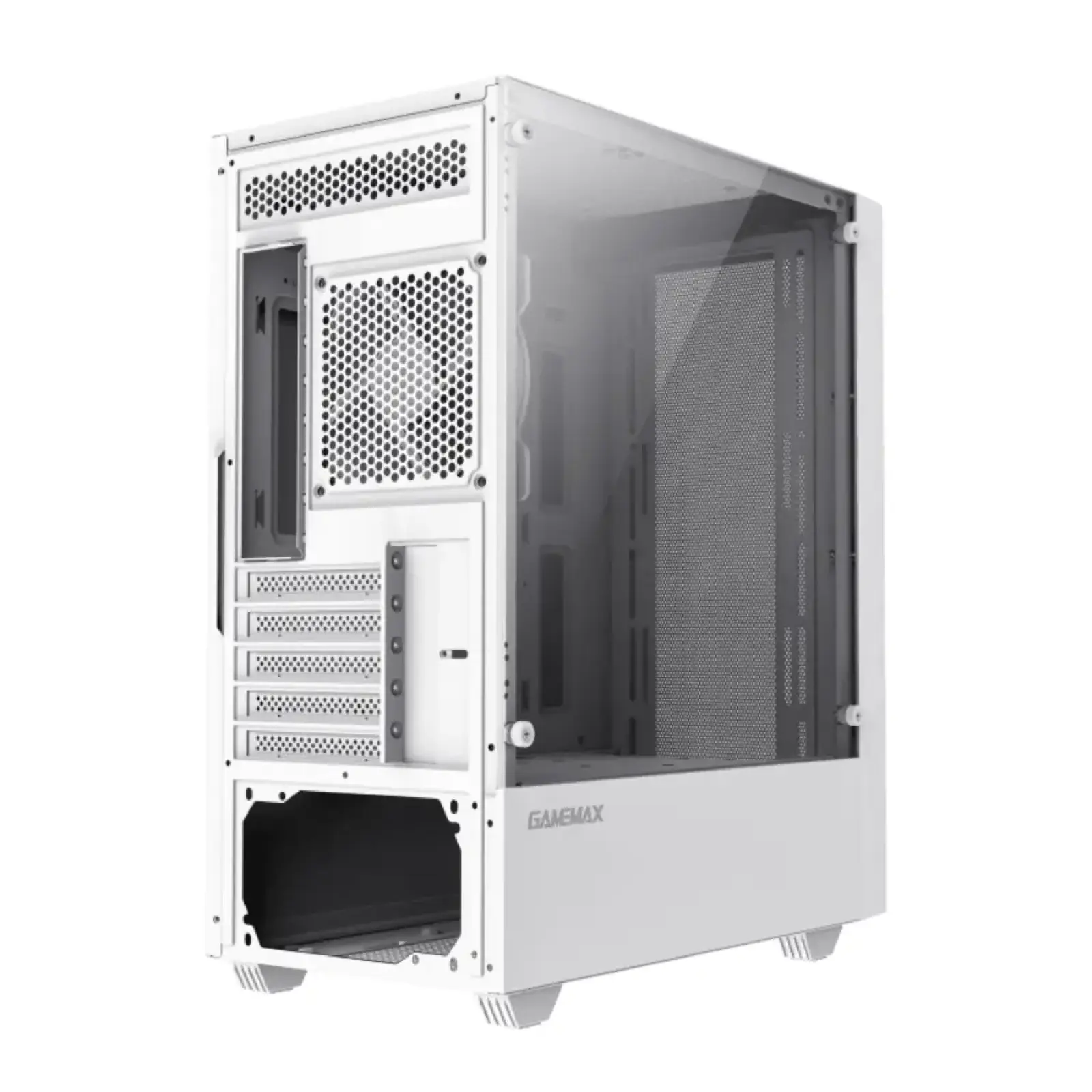 Корпус GAMEMAX Micro ATX без блока живлення, закалене скло Storm White UA