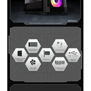 Корпус GAMEMAX Micro ATX без блока живлення, закалене скло Defender TG UA