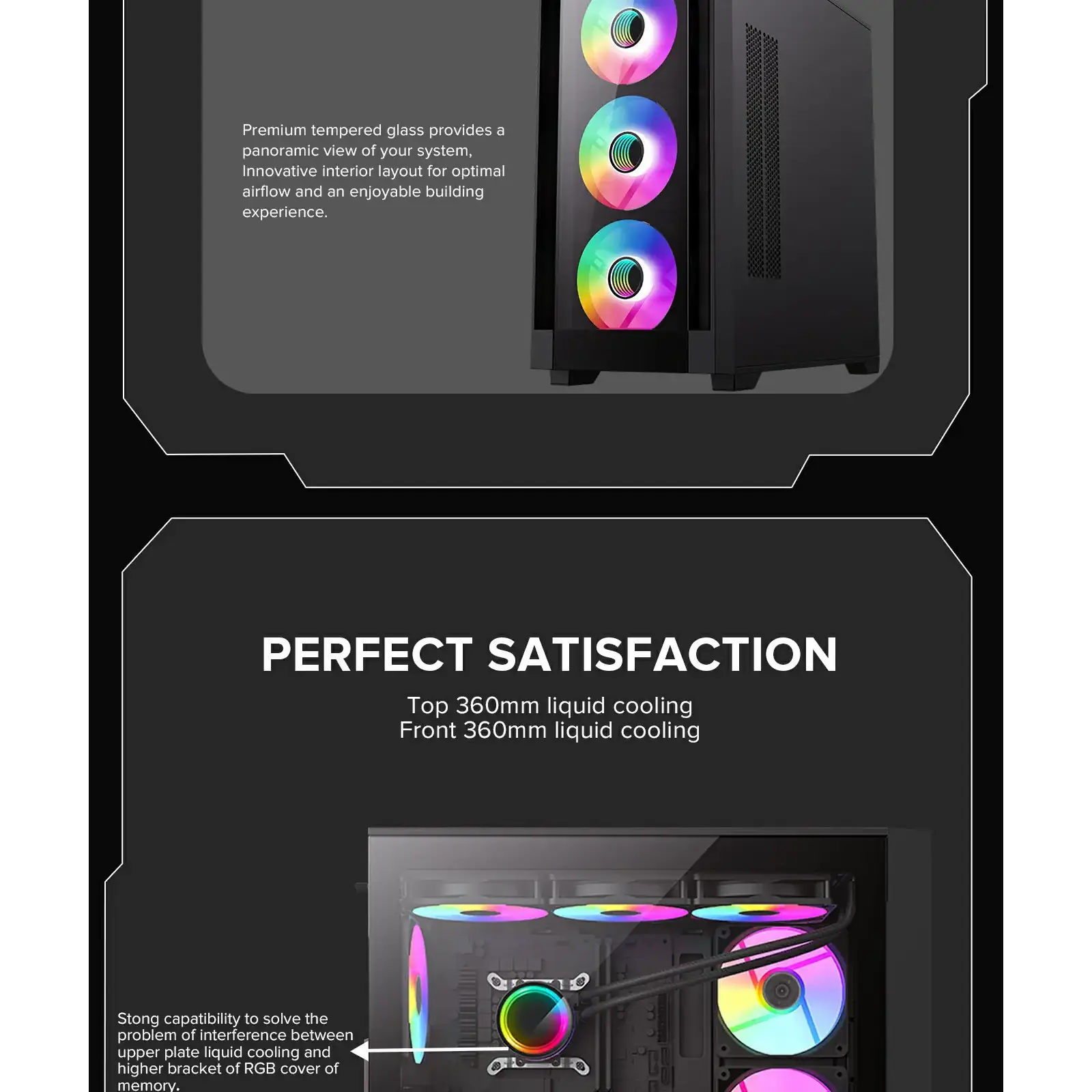 Корпус GAMEMAX Micro ATX без блока живлення, закалене скло Defender TG UA