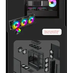 Корпус GAMEMAX Micro ATX без блока живлення, закалене скло Defender TG UA