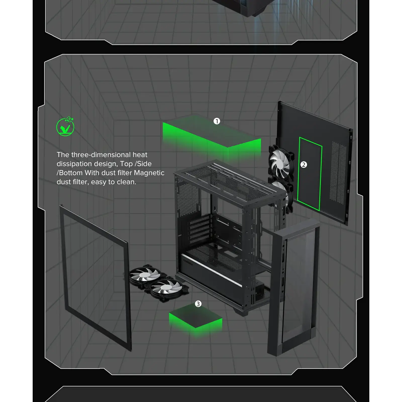 Корпус GAMEMAX Micro ATX без блока живлення, закалене скло Defender TG UA