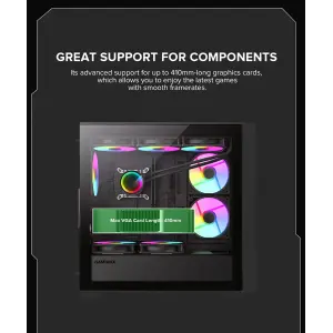 Корпус GAMEMAX Micro ATX без блока живлення, закалене скло Defender TG UA