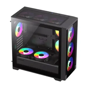Корпус GAMEMAX Micro ATX без блока живлення, закалене скло Defender TG UA