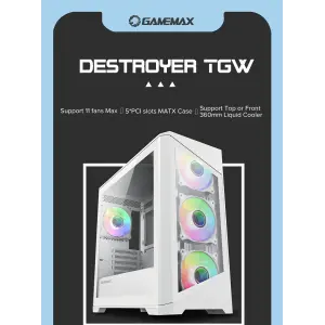 Корпус GAMEMAX Micro ATX без блока живлення , закалене скл о Destroyer TGW UA