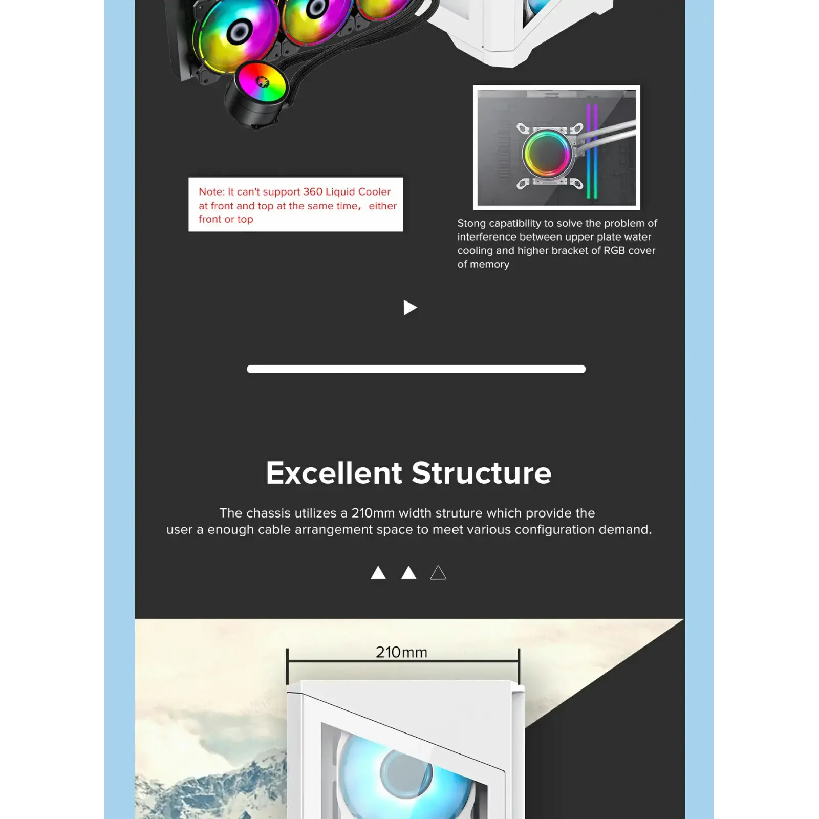 Корпус GAMEMAX Micro ATX без блока живлення , закалене скл о Destroyer TGW UA