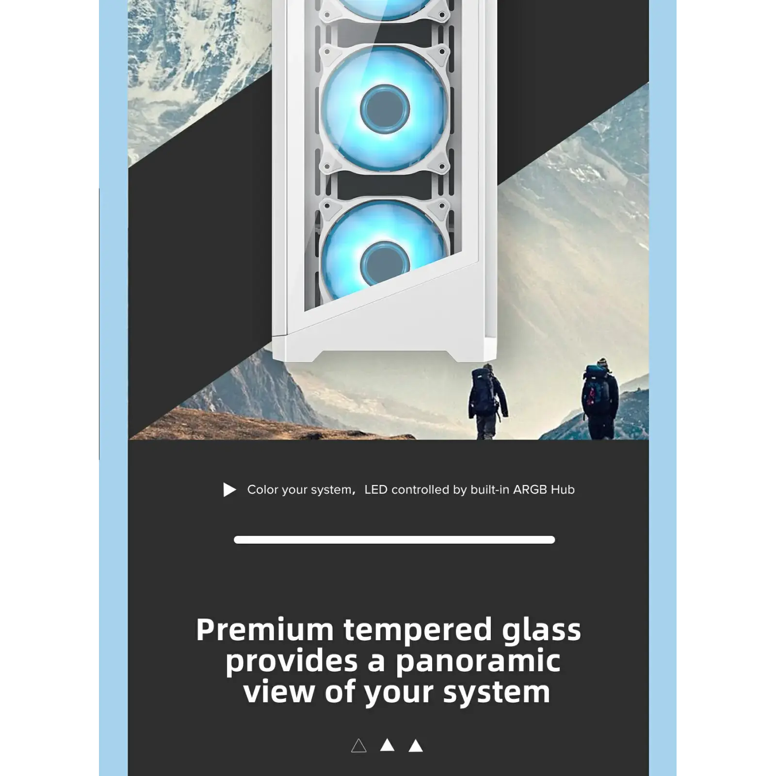 Корпус GAMEMAX Micro ATX без блока живлення , закалене скл о Destroyer TGW UA