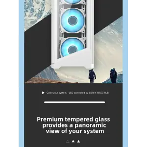 Корпус GAMEMAX Micro ATX без блока живлення , закалене скл о Destroyer TGW UA