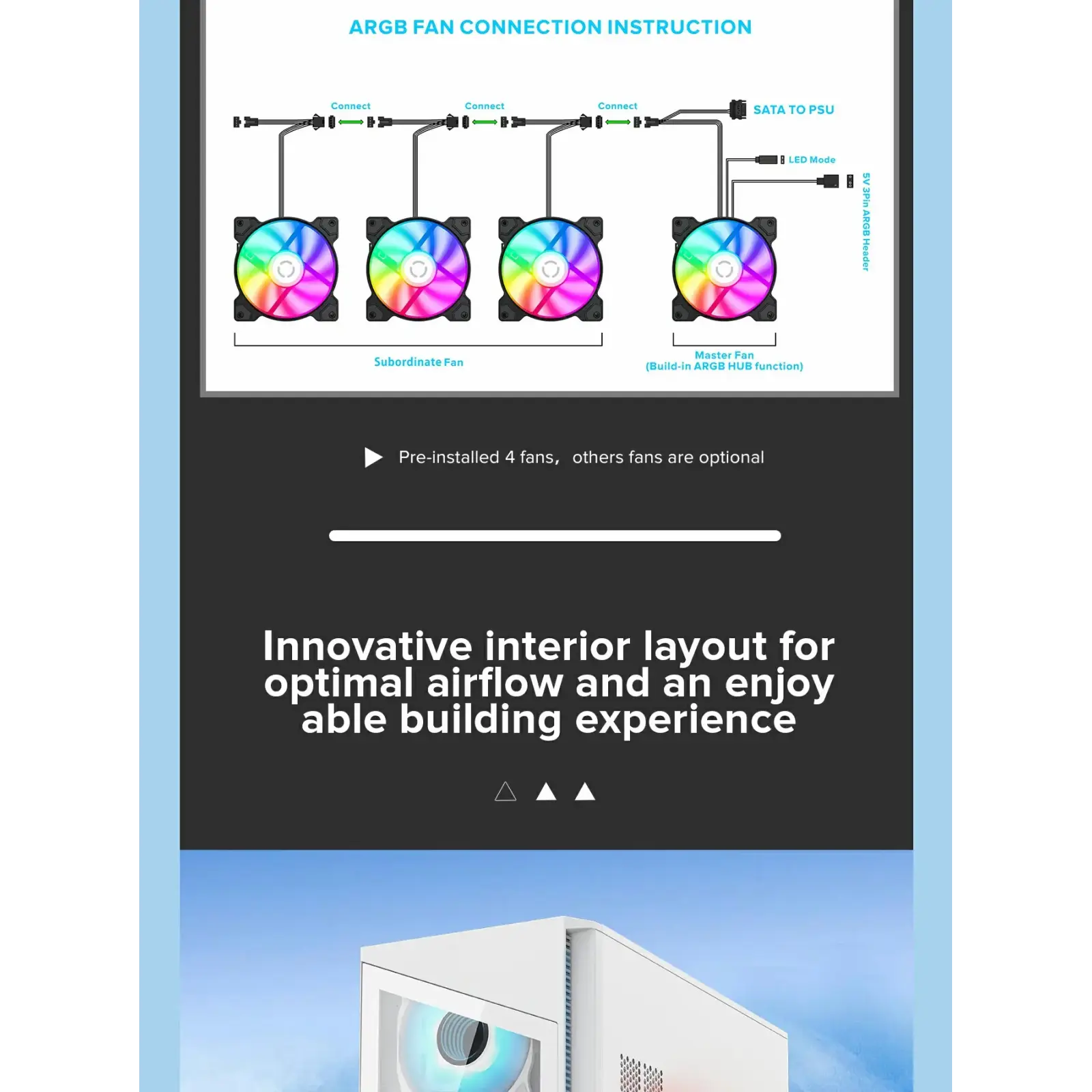 Корпус GAMEMAX Micro ATX без блока живлення , закалене скл о Destroyer TGW UA