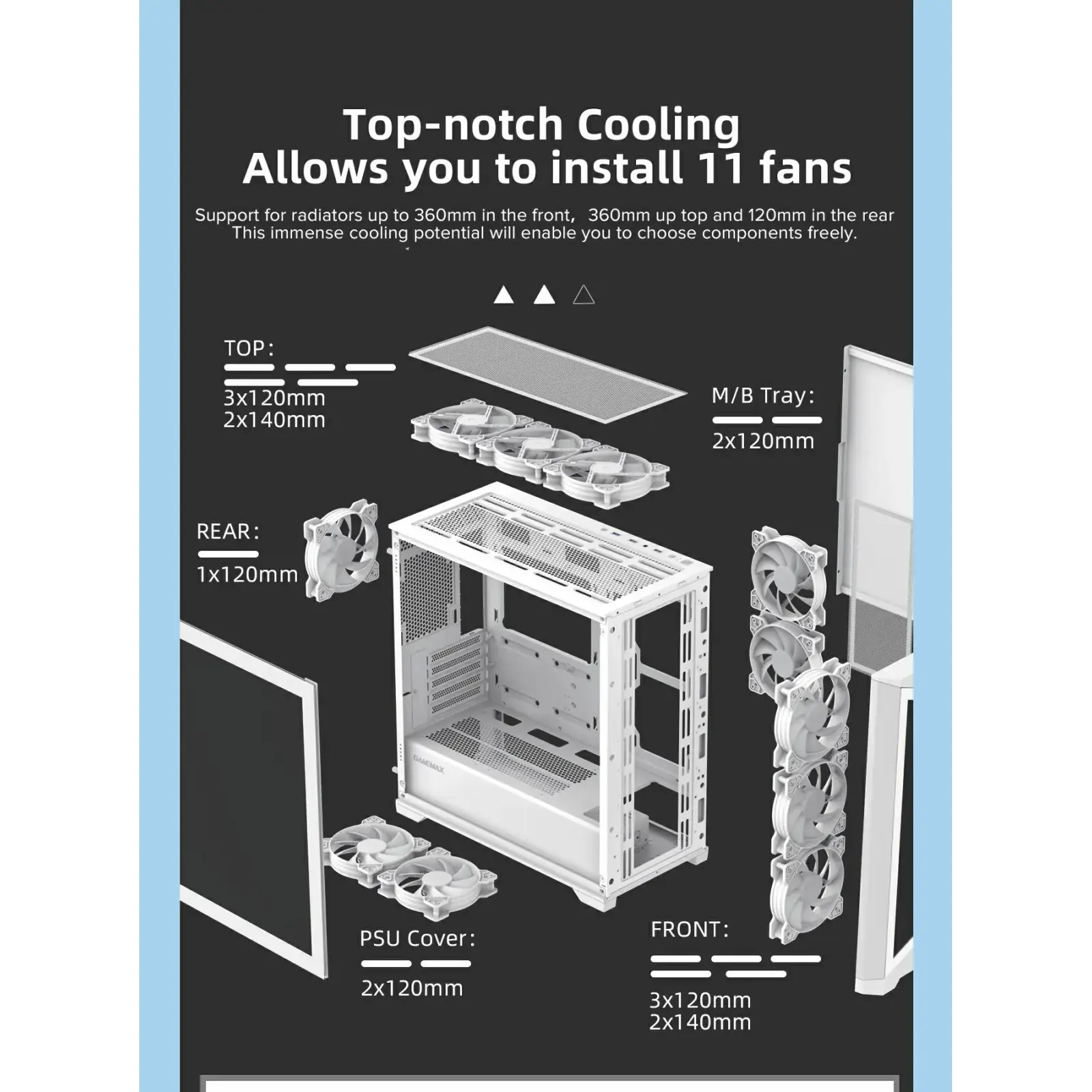 Корпус GAMEMAX Micro ATX без блока живлення , закалене скл о Destroyer TGW UA