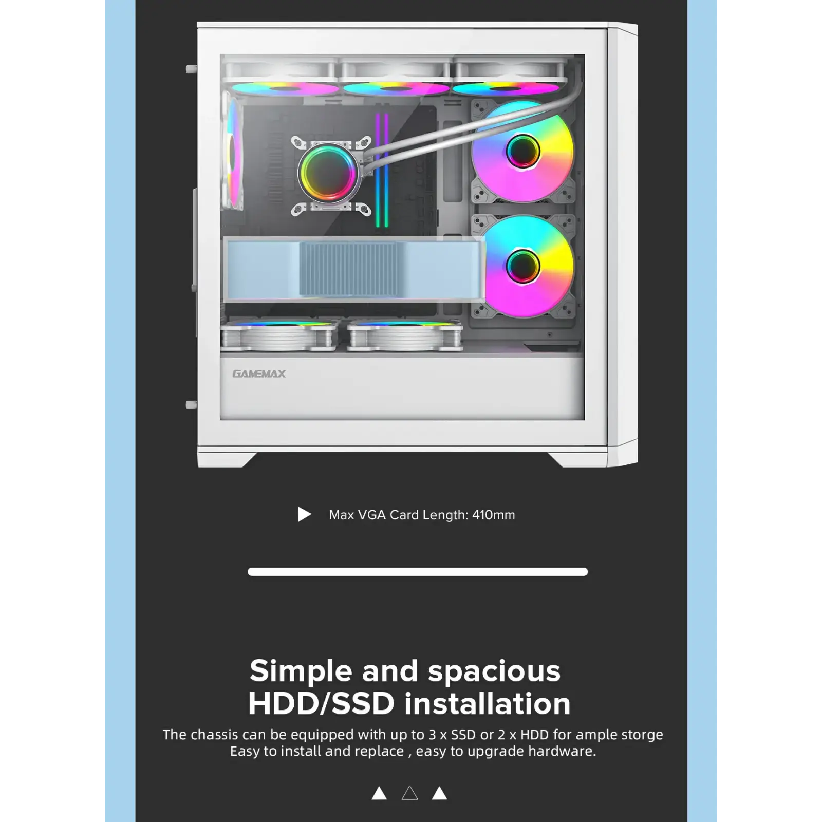 Корпус GAMEMAX Micro ATX без блока живлення , закалене скл о Destroyer TGW UA