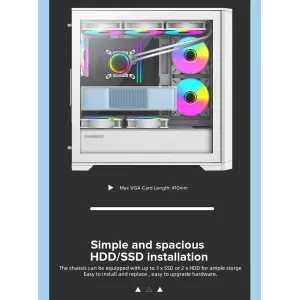 Корпус GAMEMAX Micro ATX без блока живлення , закалене скл о Destroyer TGW UA