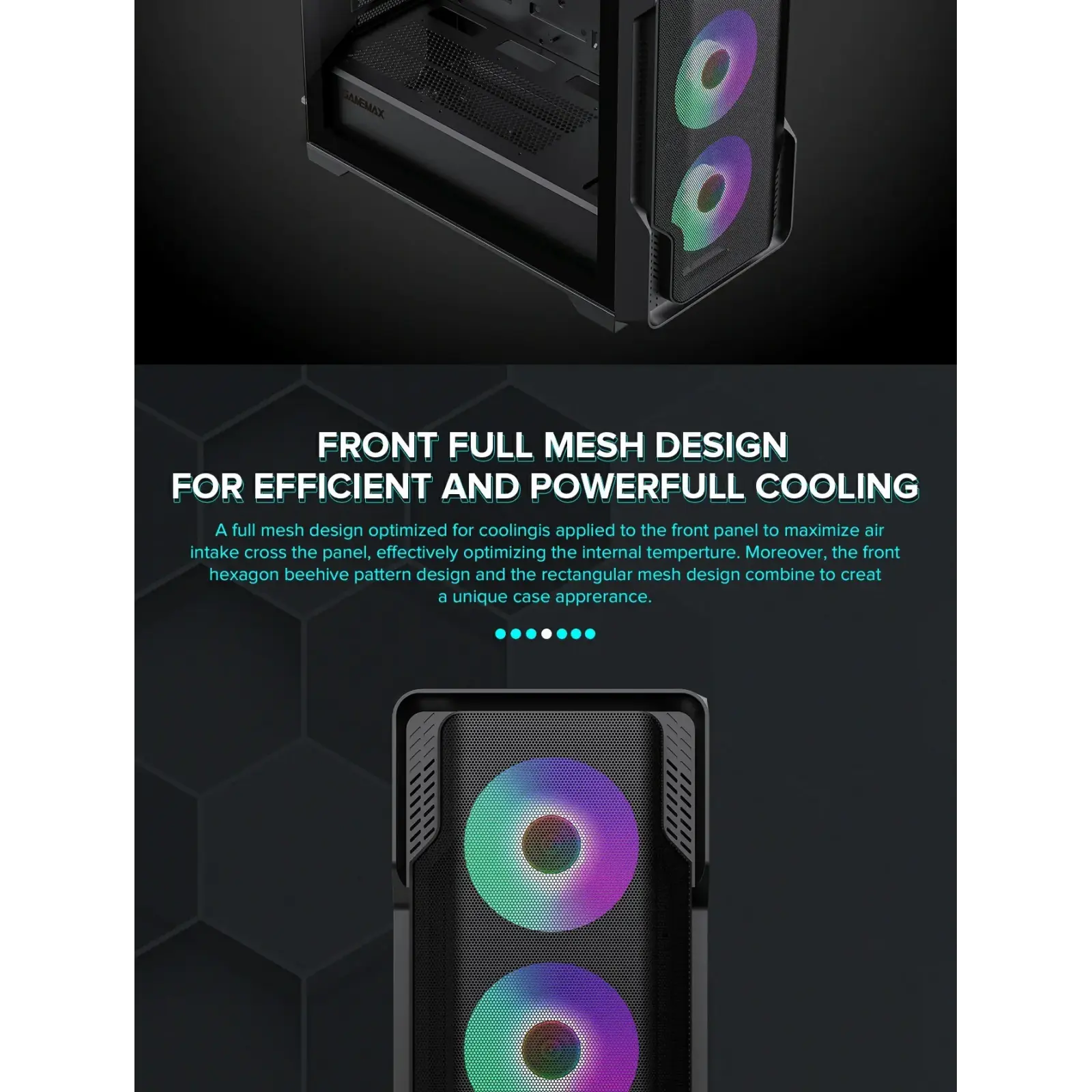 Корпус GAMEMAX Tower E-ATX без блока живлення , закалене с кло Siege BK UA