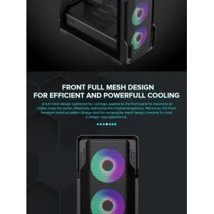 Корпус GAMEMAX Tower E-ATX без блока живлення , закалене с кло Siege BK UA