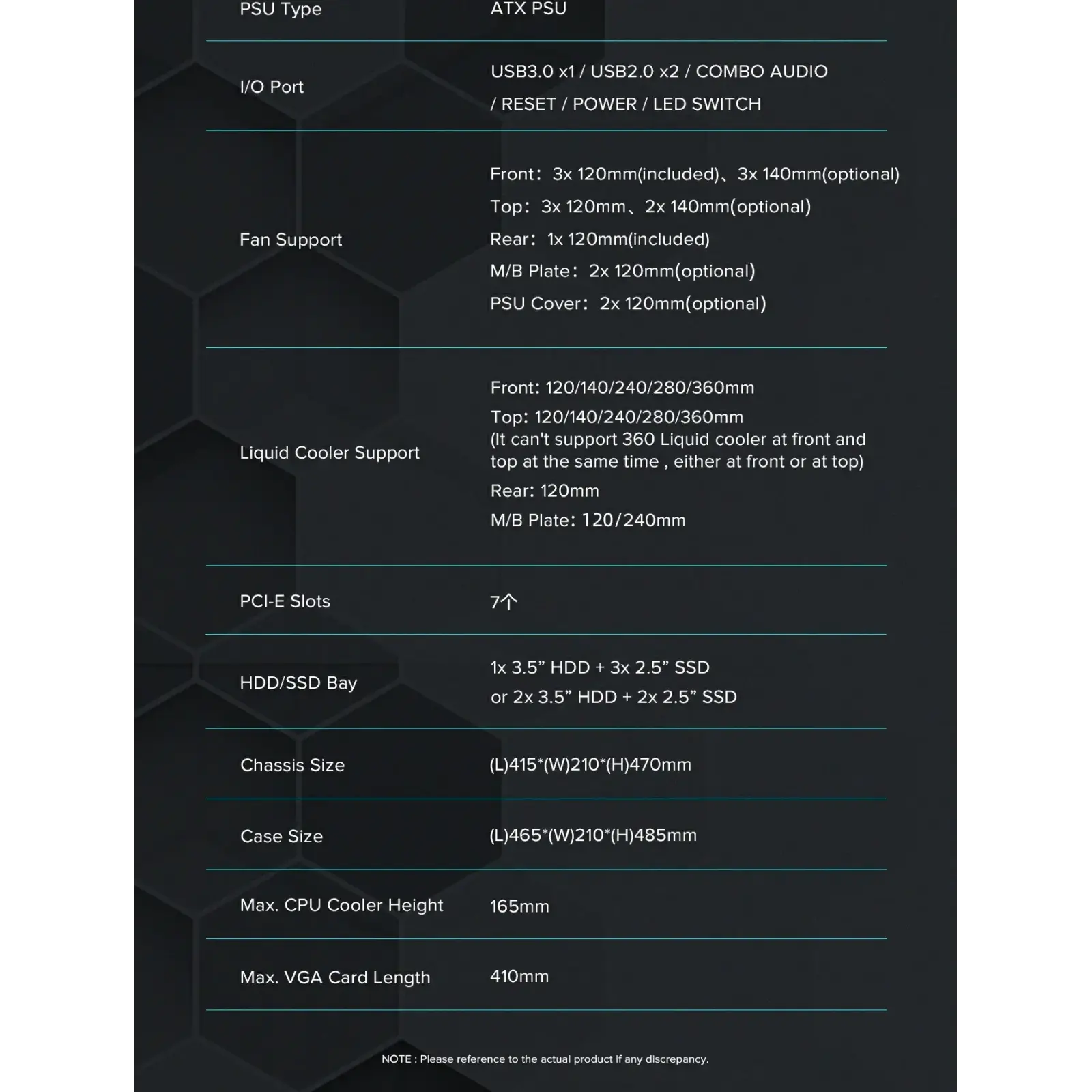 Корпус GAMEMAX Tower E-ATX без блока живлення , закалене с кло Siege BK UA
