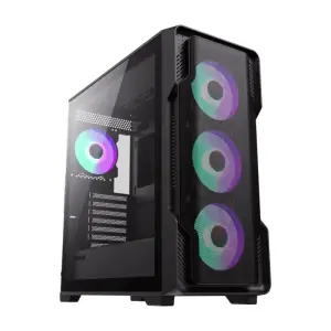 Корпус GAMEMAX Tower E-ATX без блока живлення , закалене с кло Siege BK UA