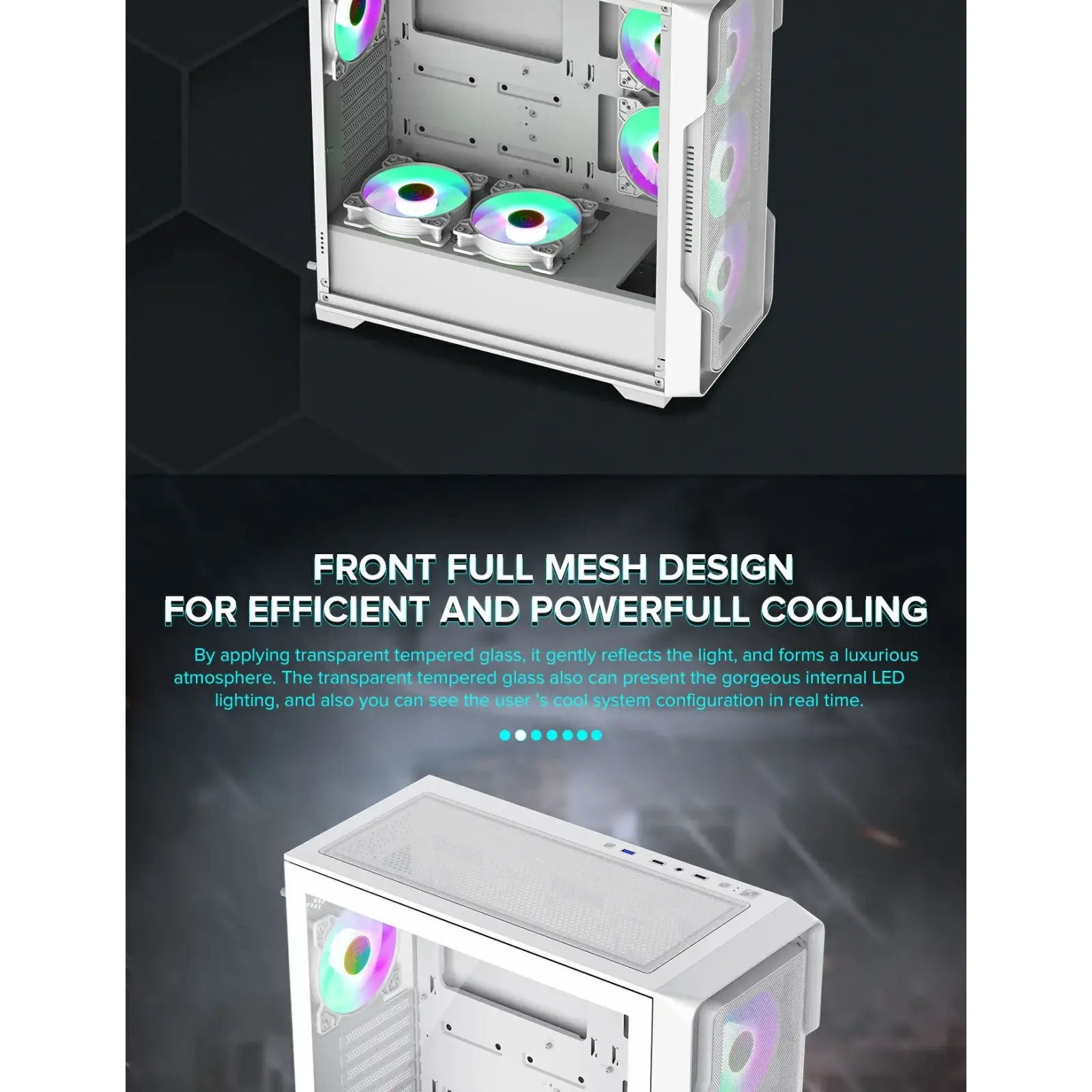 Корпус GAMEMAX Tower E-ATX без блока живлення , закалене с кло Siege WT UA