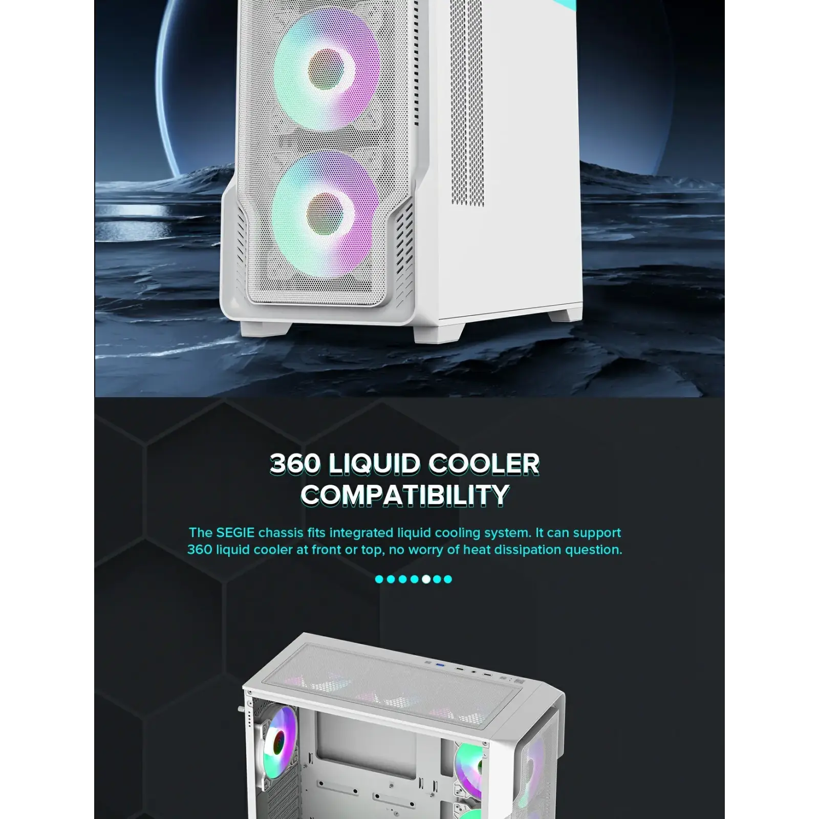 Корпус GAMEMAX Tower E-ATX без блока живлення , закалене с кло Siege WT UA