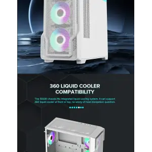 Корпус GAMEMAX Tower E-ATX без блока живлення , закалене с кло Siege WT UA