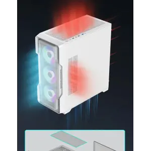 Корпус GAMEMAX Tower E-ATX без блока живлення , закалене с кло Siege WT UA