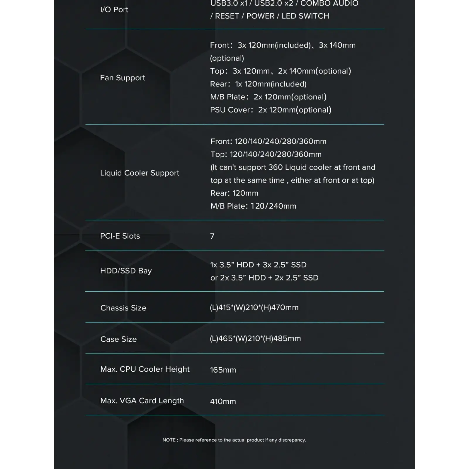 Корпус GAMEMAX Tower E-ATX без блока живлення , закалене с кло Siege WT UA