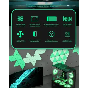 Корпус GAMEMAX Micro-ATX без блока живлення, Tempered Glass, Mesh, USB2.0x2, USB3.0x1 Vista MB UA