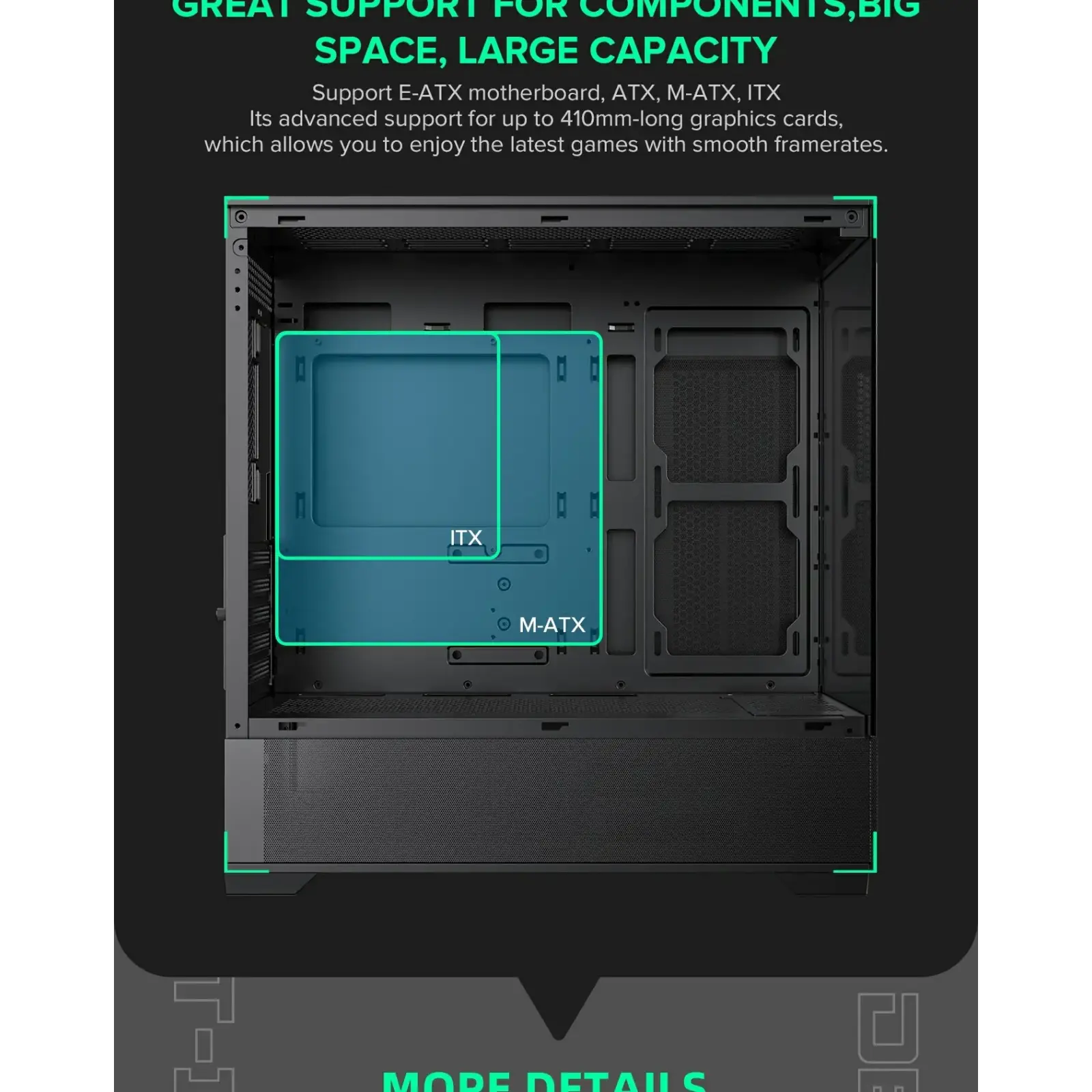 Корпус GAMEMAX Micro-ATX без блока живлення, Tempered Glass, Mesh, USB2.0x2, USB3.0x1 Vista MB UA