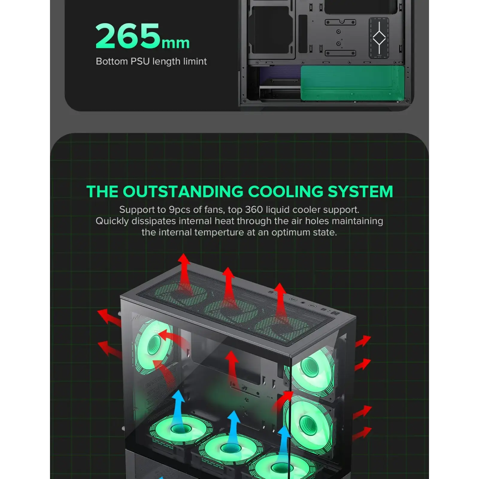 Корпус GAMEMAX Micro-ATX без блока живлення, Tempered Glass, Mesh, USB2.0x2, USB3.0x1 Vista MB UA
