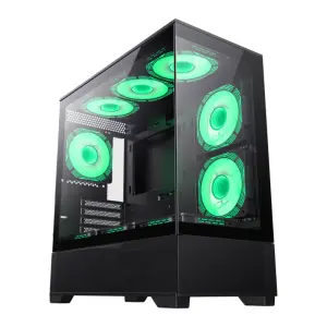 Корпус GAMEMAX Micro-ATX без блока живлення, Tempered Glass, Mesh, USB2.0x2, USB3.0x1 Vista MB UA