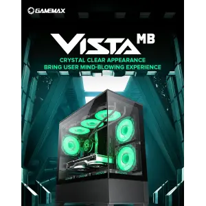 Корпус GAMEMAX Micro-ATX без блока живлення, Tempered Glass, Mesh, USB2.0x2, USB3.0x1 Vista MB UA