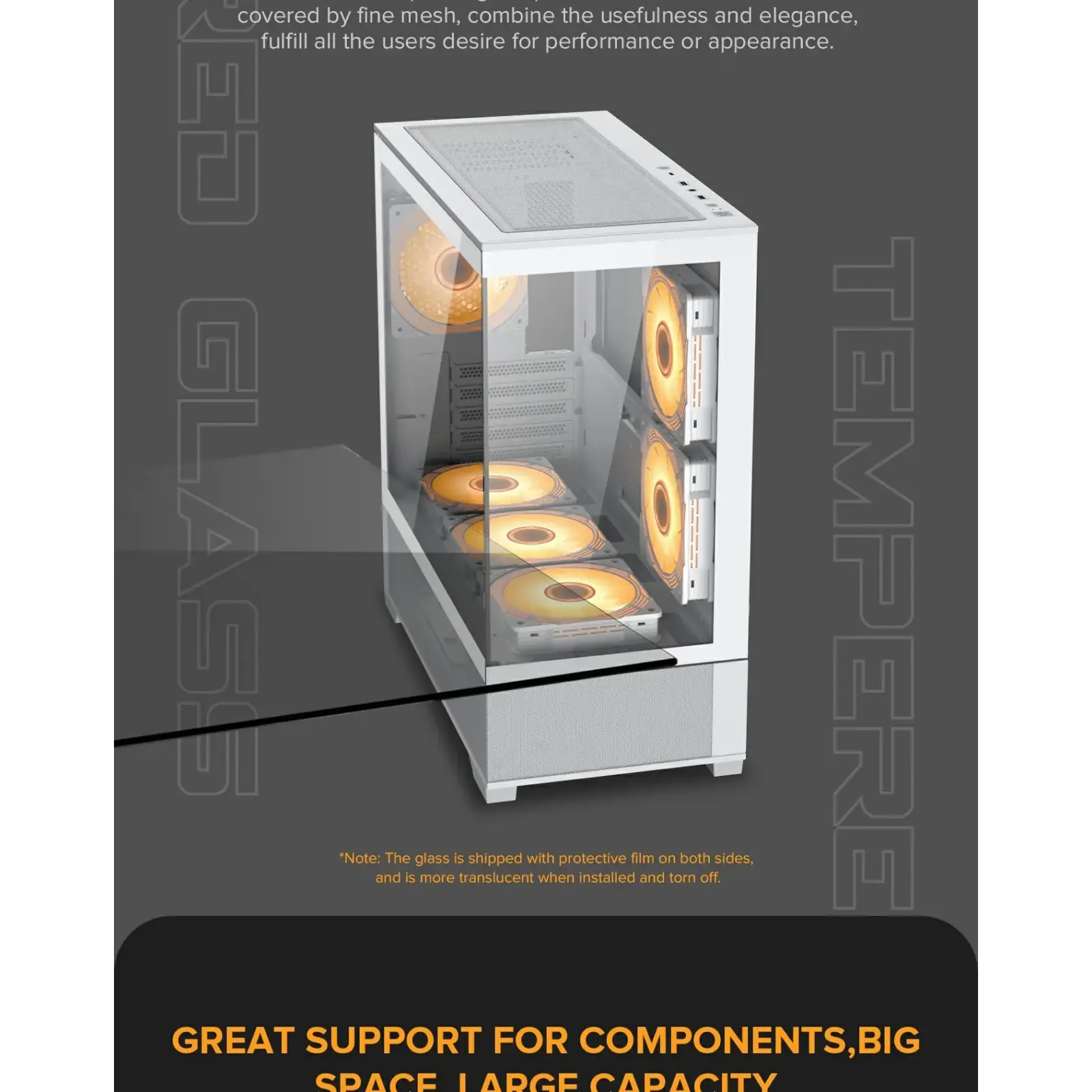 Корпус GAMEMAX Micro-ATX без блока живлення, Tempered Glass, Mesh, USB2.0x2, USB3.0x1 Vista MW UA