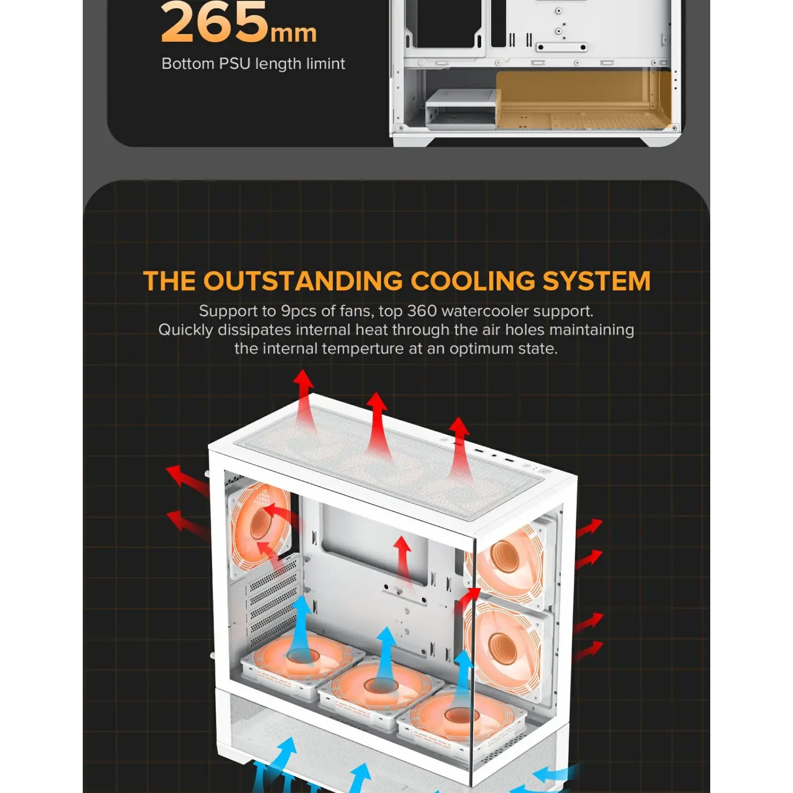 Корпус GAMEMAX Micro-ATX без блока живлення, Tempered Glass, Mesh, USB2.0x2, USB3.0x1 Vista MW UA