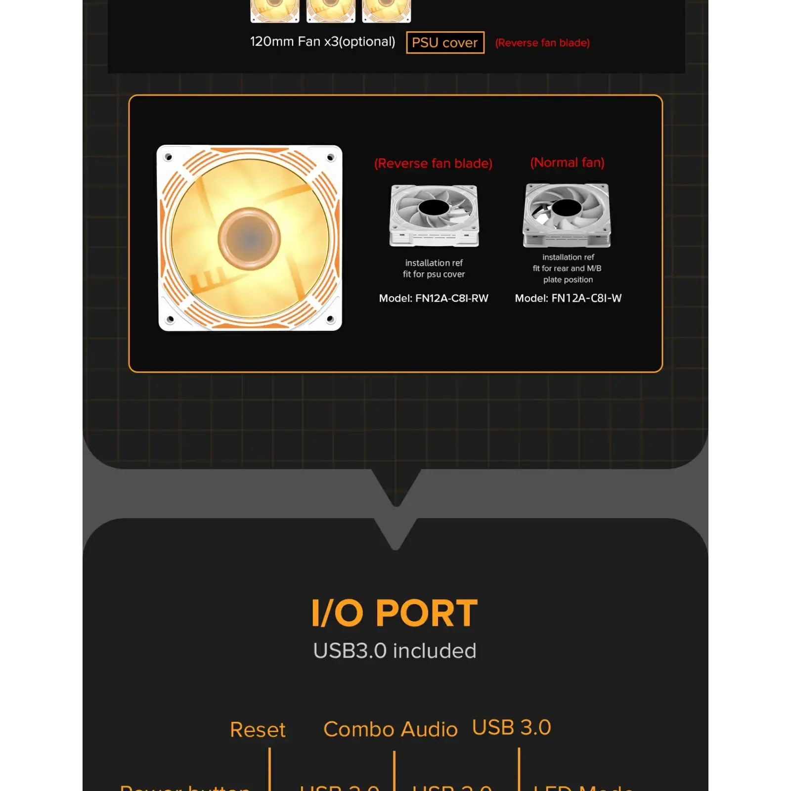 Корпус GAMEMAX Micro-ATX без блока живлення, Tempered Glass, Mesh, USB2.0x2, USB3.0x1 Vista MW UA