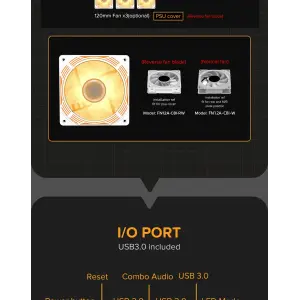 Корпус GAMEMAX Micro-ATX без блока живлення, Tempered Glass, Mesh, USB2.0x2, USB3.0x1 Vista MW UA