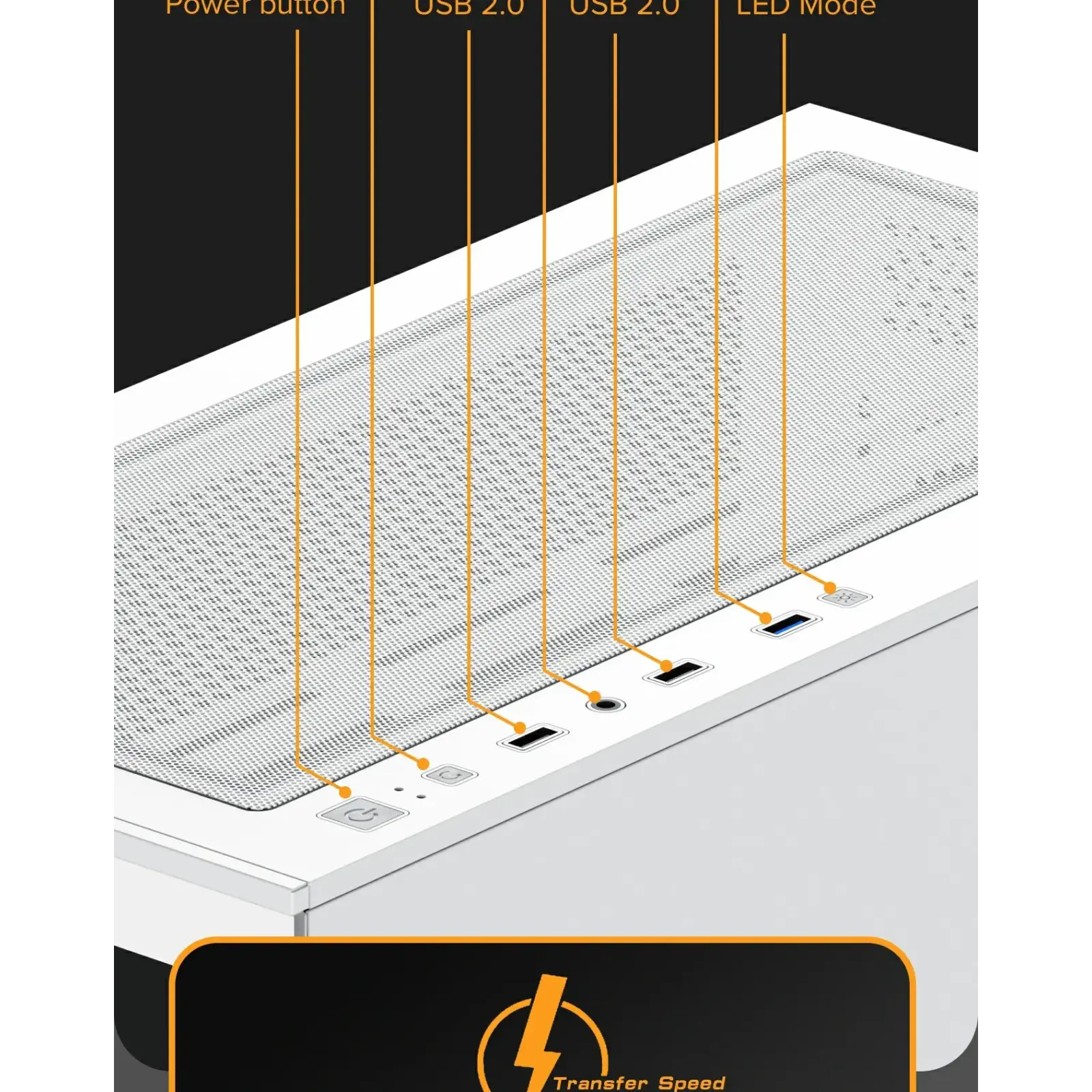 Корпус GAMEMAX Micro-ATX без блока живлення, Tempered Glass, Mesh, USB2.0x2, USB3.0x1 Vista MW UA