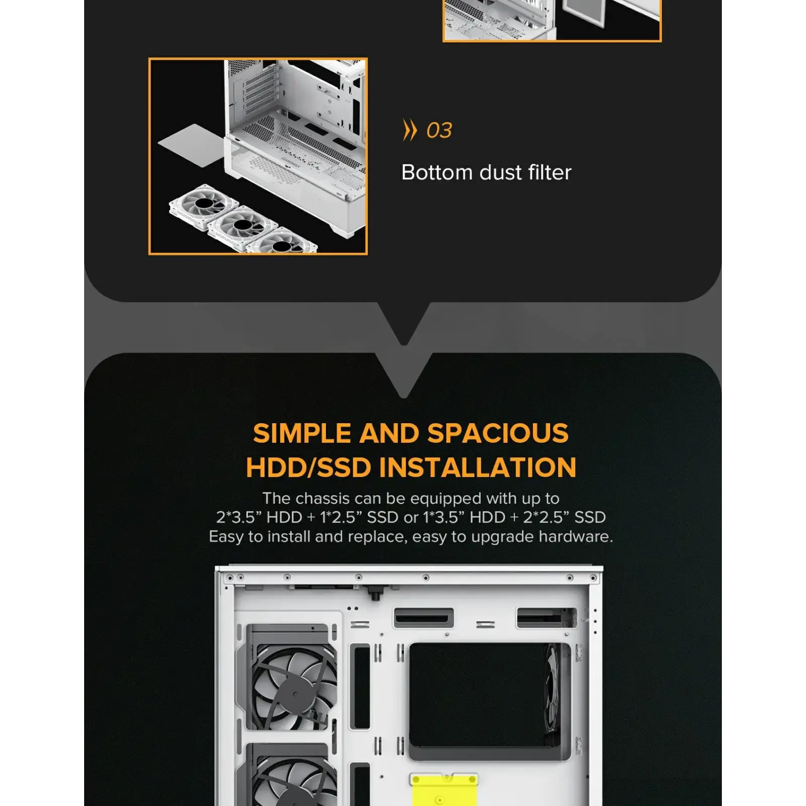 Корпус GAMEMAX Micro-ATX без блока живлення, Tempered Glass, Mesh, USB2.0x2, USB3.0x1 Vista MW UA