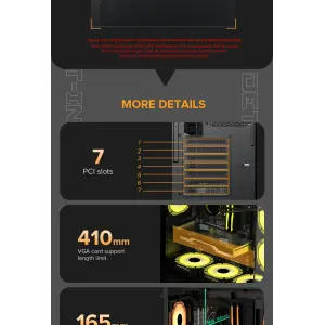 Корпус GAMEMAX комп'ютерний Midi ATX без блока живлення, E-ATX, ATX, M-ATX, ITX, Tempered Glass, Mesh Vista AB UA