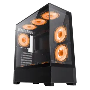 Корпус GAMEMAX комп'ютерний Midi ATX без блока живлення, E-ATX, ATX, M-ATX, ITX, Tempered Glass, Mesh Vista AB UA
